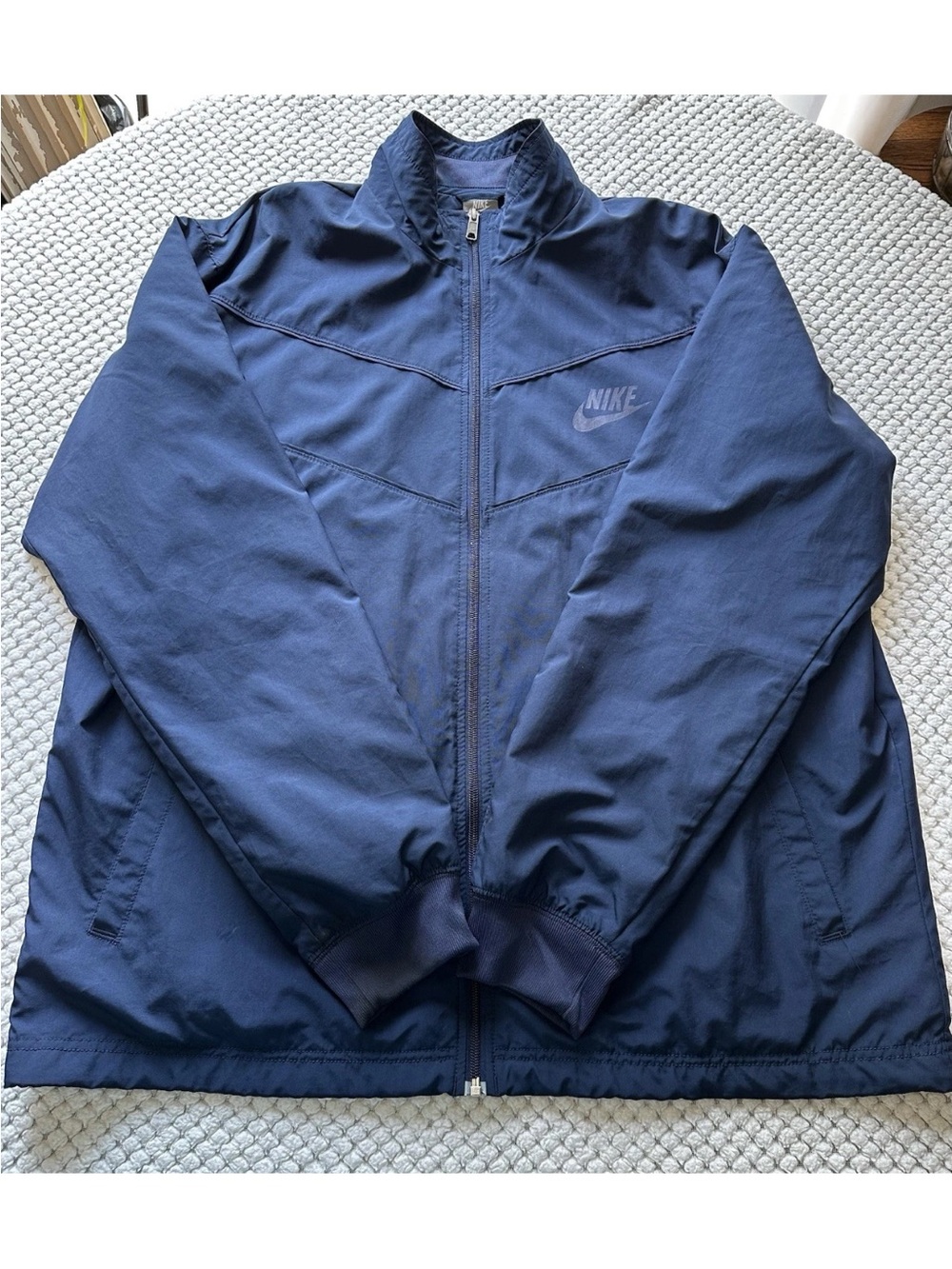 Vintage Nike Sportswear Mens XXL Blue Full Zip Long Sleeve Windbreaker Jacket